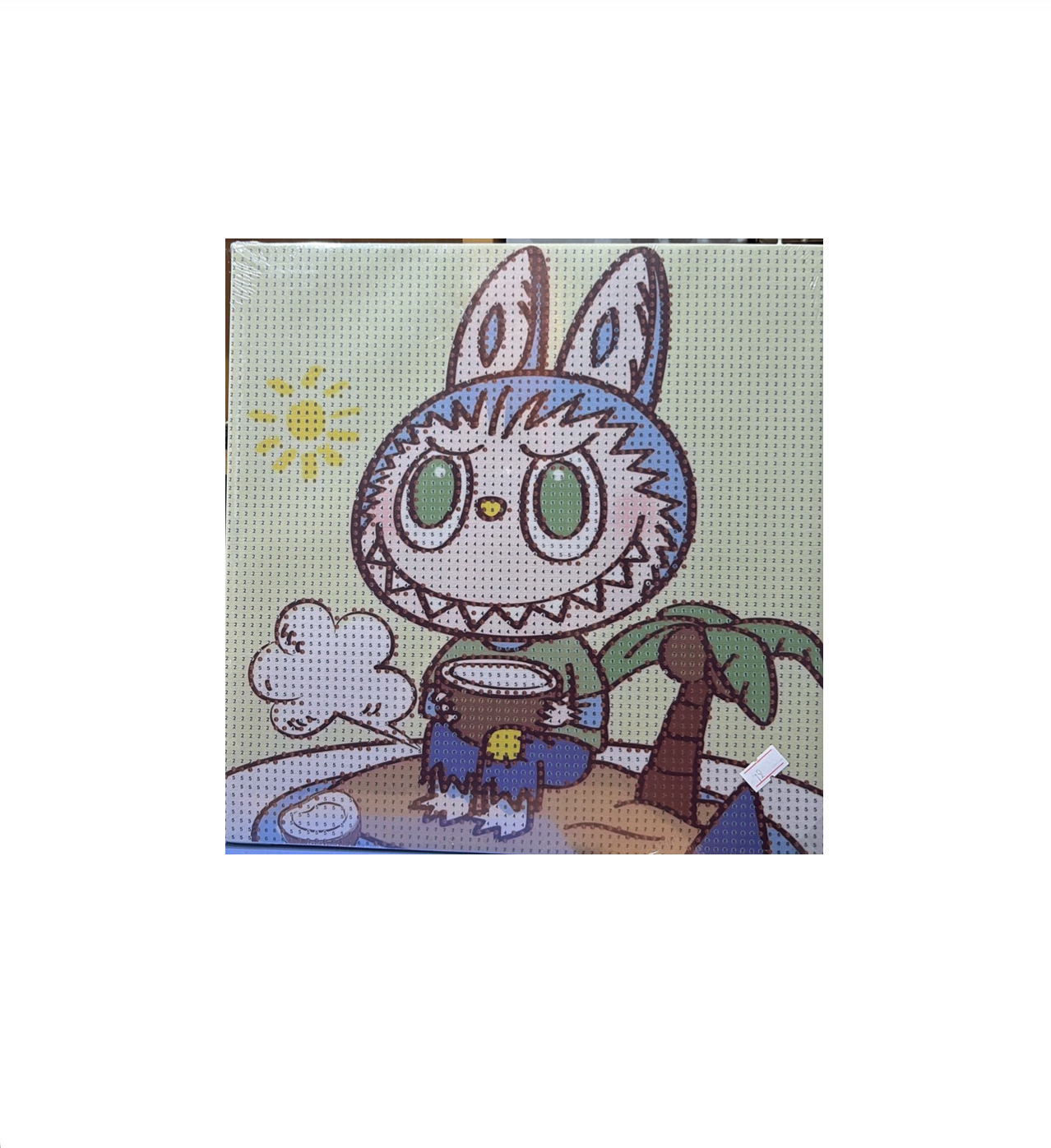 لوحة تلوين بالأرقام (Paint by Numbers) أو لوحة فنية تنقيطية.