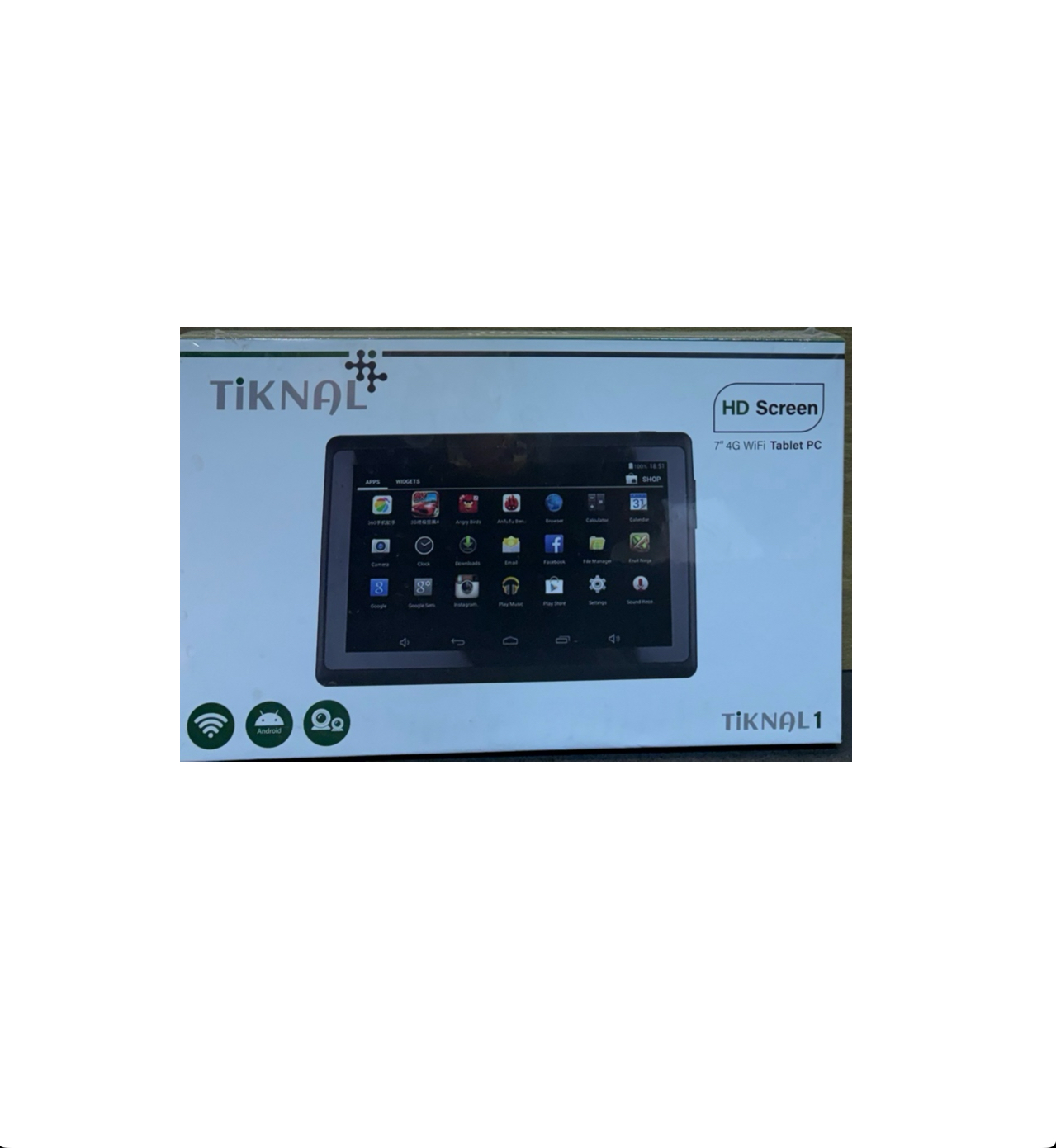 جهاز لوحي (Tablet PC) من ماركة TIKNAL، ورقم الموديل هو TIKNAL 1.