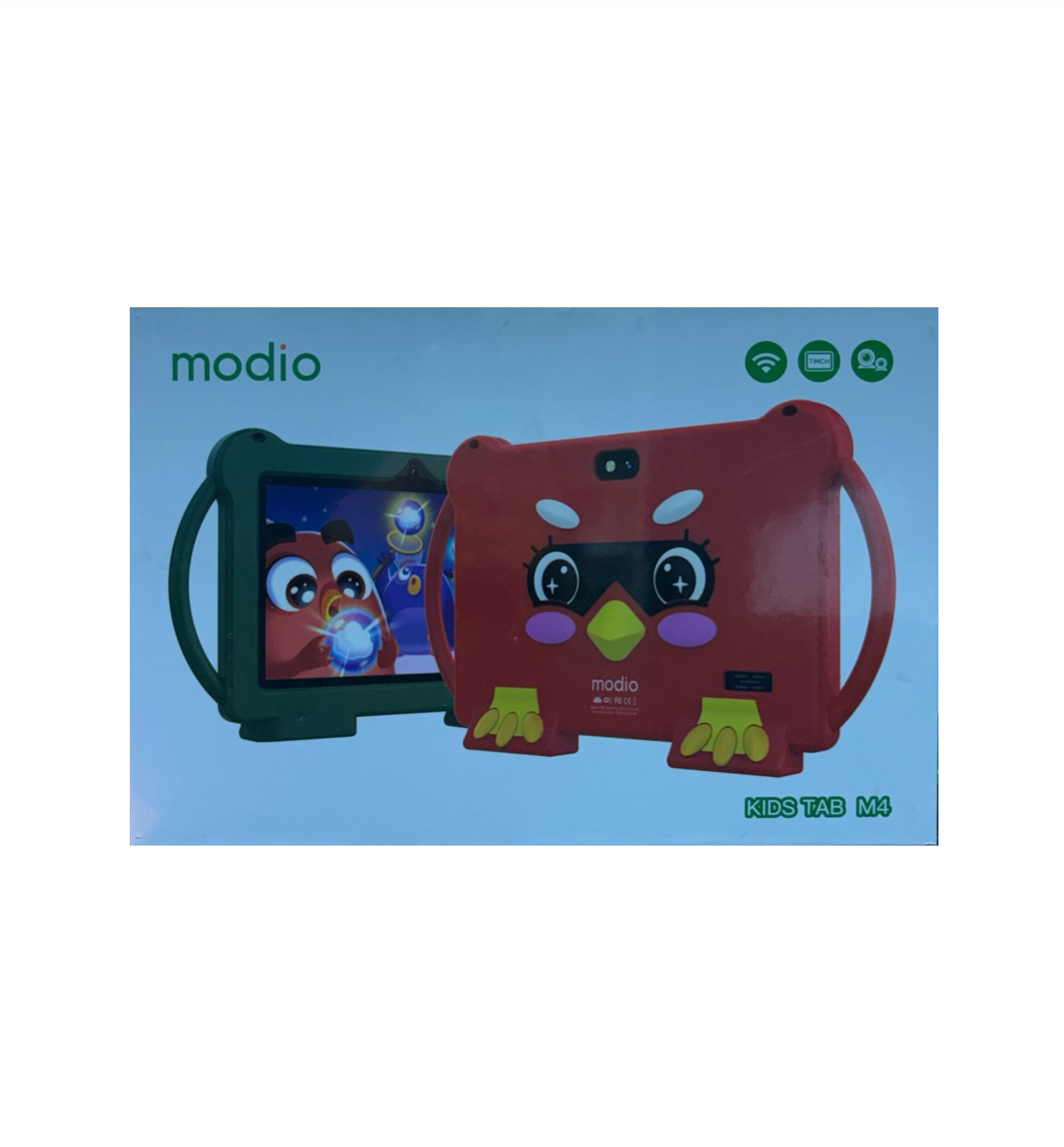 الجهاز هو كمبيوتر لوحي للأطفال (Kids Tab) من ماركة modio، ورقم الموديل هو M4.
